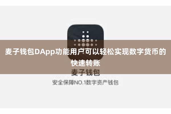 麦子钱包DApp功能用户可以轻松实现数字货币的快速转账