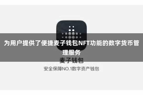 为用户提供了便捷麦子钱包NFT功能的数字货币管理服务