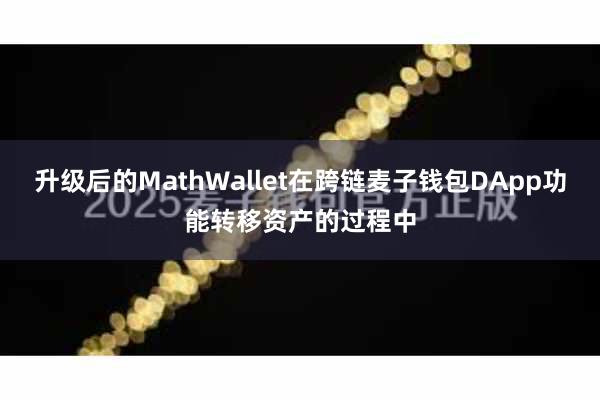 升级后的MathWallet在跨链麦子钱包DApp功能转移资产的过程中